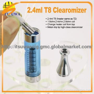 1.8/2.4/2.8ohms tank atomizer 2013 most popular t8